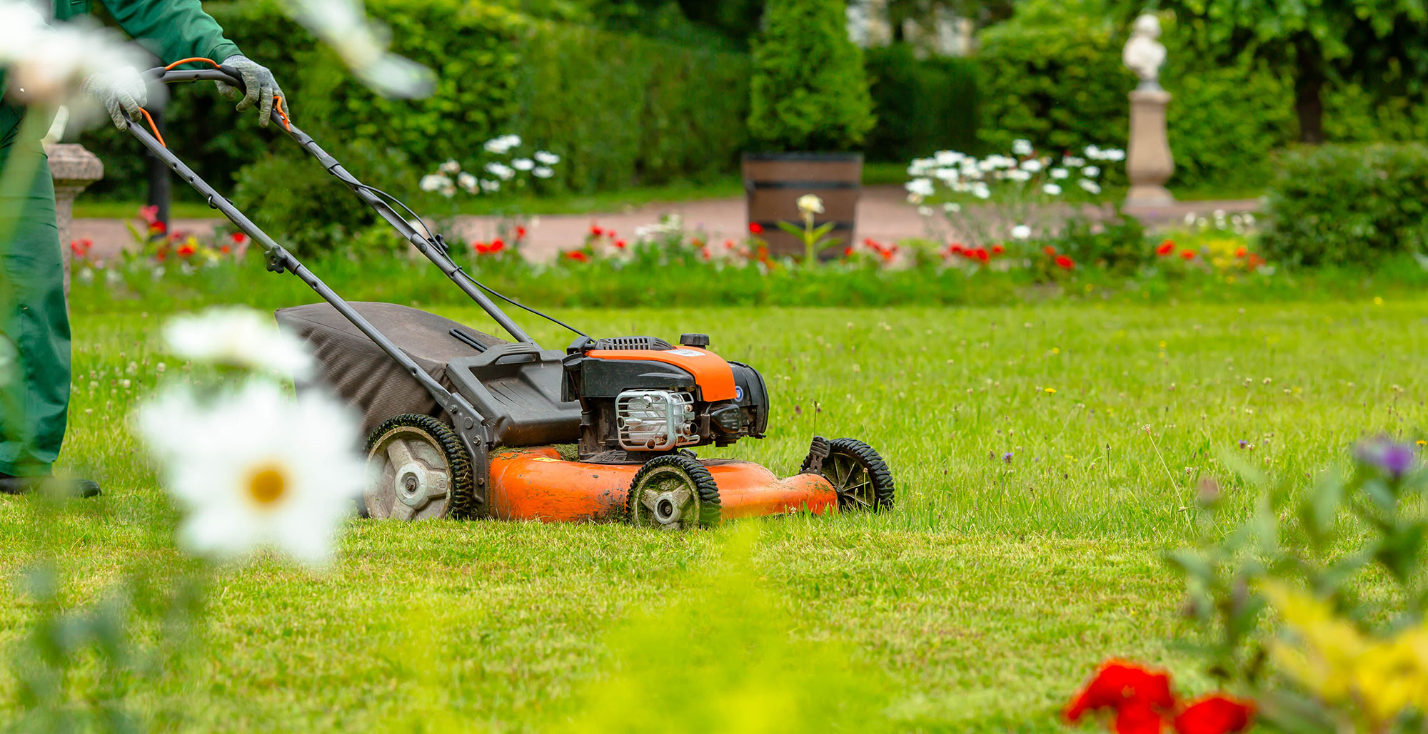 Springtime on sale lawn maintenance